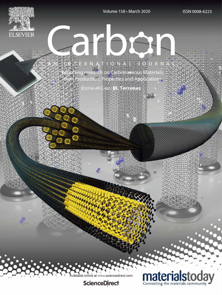 Carbon 誌のカバーイラストに採用 筑波大学数理物質系 羽田研究室